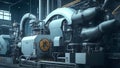 Modern factory pipe lines and other equipment tool Ai Generated