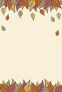 Modern Fall Autumn Leaves Vertical Background 1