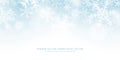Christmas Trend Falling Snowflakes Elegant Vector Light Blue Abstract Background Royalty Free Stock Photo