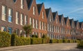 Modern family houses in a row Royalty Free Stock Photo