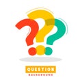 modern FAQ query sign background for social help or communication Royalty Free Stock Photo