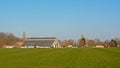 Modern farm in the flemish countryside