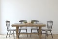 Modern farmhouse dining-room. 3d render Royalty Free Stock Photo