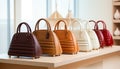 Modern fashion collection elegant leather bags for comfortable travel generated by AI