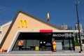 Modern fast food restaurant McDonald`s