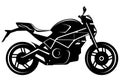 Modern Fast Moto Bike Silhouette