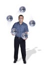 A fast world is often a juggling act Royalty Free Stock Photo