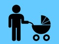 Modern father - Man on parental leave Royalty Free Stock Photo