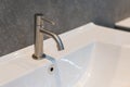 Modern faucet bathroom interior decoration contemporary Royalty Free Stock Photo