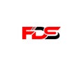 Modern FDS Letter Logo Design Royalty Free Stock Photo