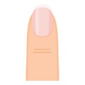 Modern female nail icon cartoon vector. Manicure salon