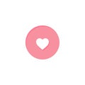 Modern feminine pink heart logo