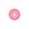 Modern feminine pink heart logo