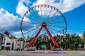 Modern Ferris wheel in Gorky Central Park for Culture and Recreation in Kharkiv