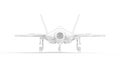 Modern fighter jet 3d rendering isolated in white background Royalty Free Stock Photo