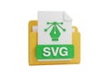 Modern file folder icon with SVG pen tool graphic and label Royalty Free Stock Photo