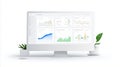Modern finance dashboard interface featuring charts graphs Royalty Free Stock Photo