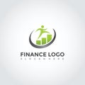Modern finance logo design Royalty Free Stock Photo