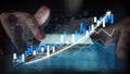 Modern Financial Analysis with Graphs and Data Visualization Showing Growth Trends and Market Dynamics in a Digital Royalty Free Stock Photo