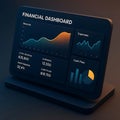 Modern financial dashboard displaying market trends and data analytics Royalty Free Stock Photo