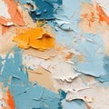 Modern Fine Detail Oil Painting on Torn Paper AI Generated Royalty Free Stock Photo