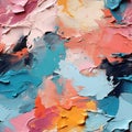 Modern Fine Detail Oil Painting on Torn Paper AI Generated Royalty Free Stock Photo