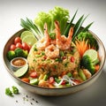 Modern Fine Dining Fried Rice with Shrimp