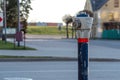 Modern fire hydrant in the street, fire hidrant for emergency fire access Royalty Free Stock Photo