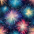 Modern Firework Burst Seamless Fine Detail AI Generated