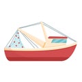 Modern fishing boat icon, cartoon style Royalty Free Stock Photo