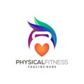 Modern Fitness logo and icon design