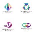 Modern Fitness logo and icon design