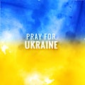 Modern flag theme pray for ukraine text texture background Royalty Free Stock Photo