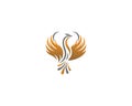 Modern Flaming Phoenix Bird Logo Icon Design