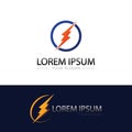 Modern flash icon vector logo for technology, innovation, and fast digital Royalty Free Stock Photo
