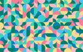 Modern flat circle memphis abstract wallpaper. Colorful round dot background.