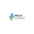 Modern flat colorful HELIX SCINECE logo design