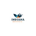 Modern flat colorful Indiana Mountain logo design