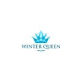 Modern colorful WINTER QUEEN crystal logo design