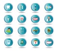 Modern flat dental icons set Royalty Free Stock Photo