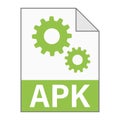 Modern flat design of APK file icon for web Royalty Free Stock Photo