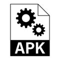 Modern flat design of APK file icon for web Royalty Free Stock Photo