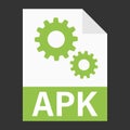 Modern flat design of APK file icon for web Royalty Free Stock Photo