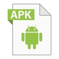 Modern flat design of APK file icon for web Royalty Free Stock Photo
