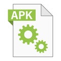 Modern flat design of APK file icon for web Royalty Free Stock Photo