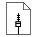 Modern flat design of blocked, closed, frozen, archive file icon for web