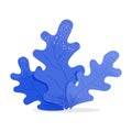 Modern flat design of blue fantasy leaves