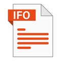 Modern flat design of BPM file icon for web