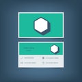 Modern flat design business card template. Graphic