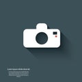 Modern flat design camera icon. Eps10 vector Royalty Free Stock Photo